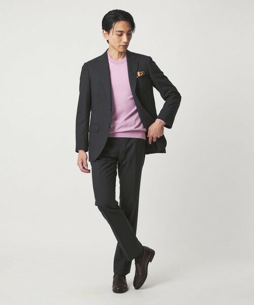 green label relaxing / グリーンレーベル リラクシング セットアップ | REDA トロピカル 無地 スリム ノープリーツ スーツパンツ | 詳細9