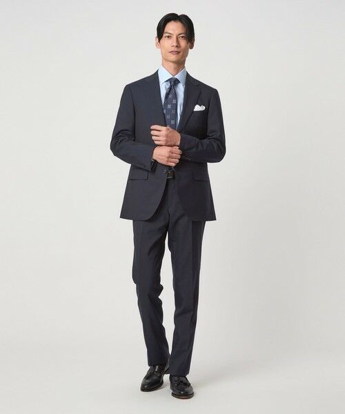 green label relaxing / グリーンレーベル リラクシング セットアップ | REDA トロピカル 無地 スリム ノープリーツ スーツパンツ | 詳細19