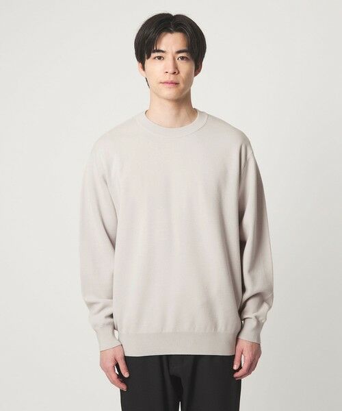 green label relaxing / グリーンレーベル リラクシング ニット・セーター | コットン シルク ミラノリブ クルーネック ニット | 詳細2