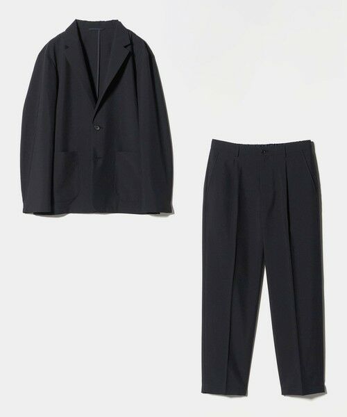 green label relaxing / グリーンレーベル リラクシング テーラードジャケット | 【WEB限定】JUST fit ドライポリエステル リラックス セットアップ -吸水速乾-（NAVY）