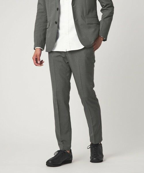 green label relaxing / グリーンレーベル リラクシング テーラードジャケット | 【WEB限定】JUST fit ドライポリエステル ナロー セットアップ -吸水速乾- | 詳細4