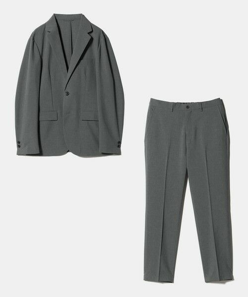 green label relaxing / グリーンレーベル リラクシング テーラードジャケット | 【WEB限定】JUST fit ドライポリエステル ナロー セットアップ -吸水速乾-(MD.GRAY)