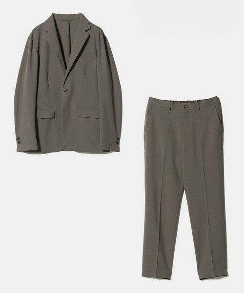 green label relaxing / グリーンレーベル リラクシング テーラードジャケット | 【WEB限定】JUST fit ドライポリエステル ナロー セットアップ -吸水速乾-(DK.BROWN)