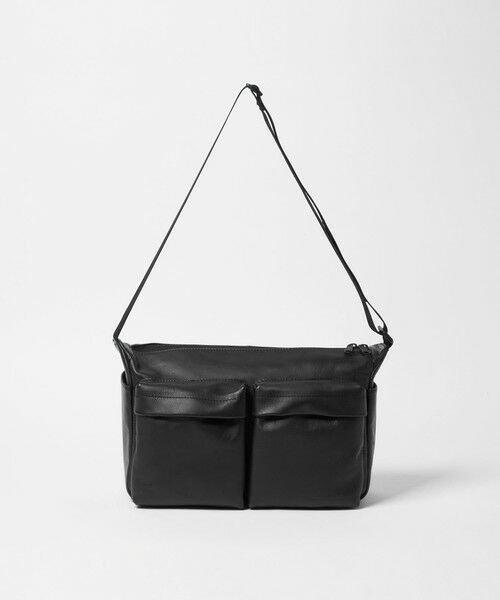 green label relaxing / グリーンレーベル リラクシング ショルダーバッグ | GLR レザー ファンクショナル マルチポケット ショルダー バッグ（BLACK）