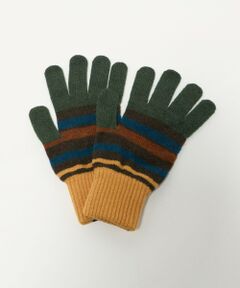 green label relaxing / グリーンレーベル リラクシング 手袋 | ＜ROBERT MACKIE＞ボーダー グローブ