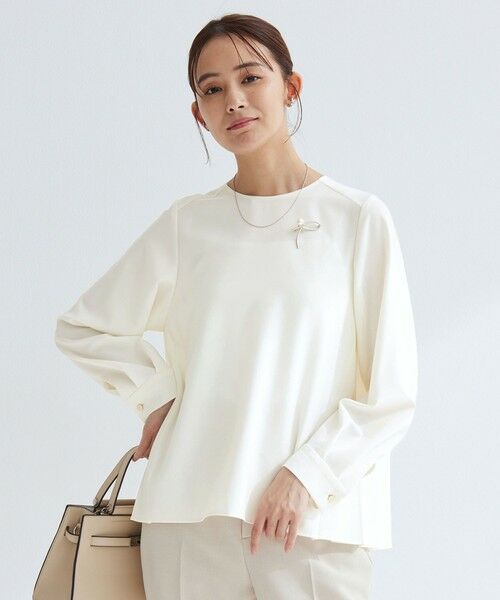 green label relaxing / グリーンレーベル リラクシング シャツ・ブラウス | ［size SHORTあり］パウドレ プリーツ ブラウス ウォッシャブル ストレッチ | 詳細1