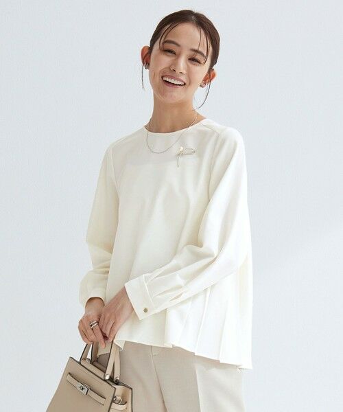 green label relaxing / グリーンレーベル リラクシング シャツ・ブラウス | ［size SHORTあり］パウドレ プリーツ ブラウス ウォッシャブル ストレッチ | 詳細1