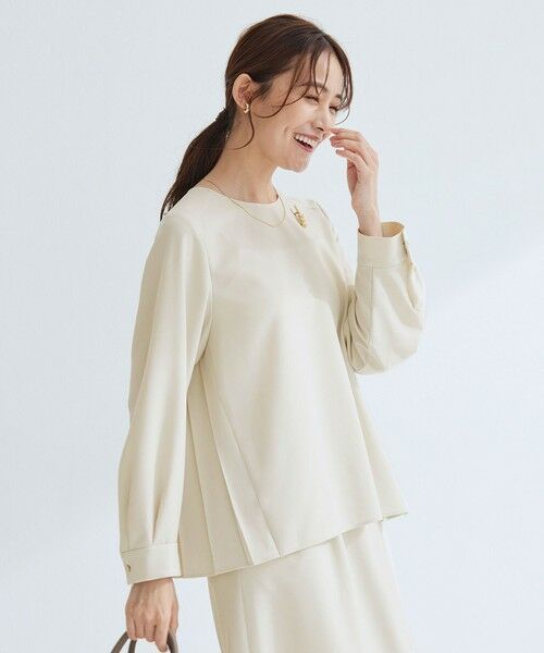green label relaxing / グリーンレーベル リラクシング シャツ・ブラウス | ［size SHORTあり］パウドレ プリーツ ブラウス ウォッシャブル ストレッチ | 詳細9