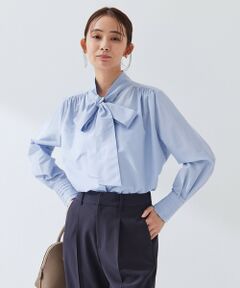 green label relaxing / グリーンレーベル リラクシング シャツ・ブラウス | ［size SHORTあり］ボウタイ ギャザー ブラウス