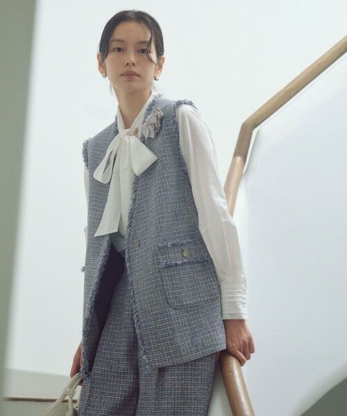 green label relaxing / グリーンレーベル リラクシング シャツ・ブラウス | ［size SHORTあり］ボウタイ ギャザー ブラウス | 詳細1