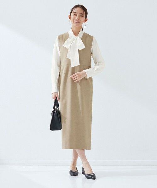 green label relaxing / グリーンレーベル リラクシング シャツ・ブラウス | ［size SHORTあり］ボウタイ ギャザー ブラウス | 詳細10