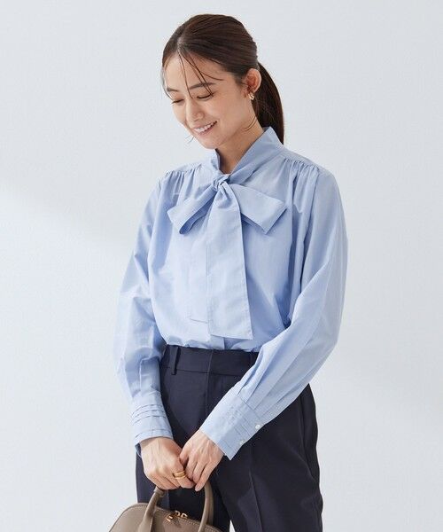 green label relaxing / グリーンレーベル リラクシング シャツ・ブラウス | ［size SHORTあり］ボウタイ ギャザー ブラウス | 詳細13