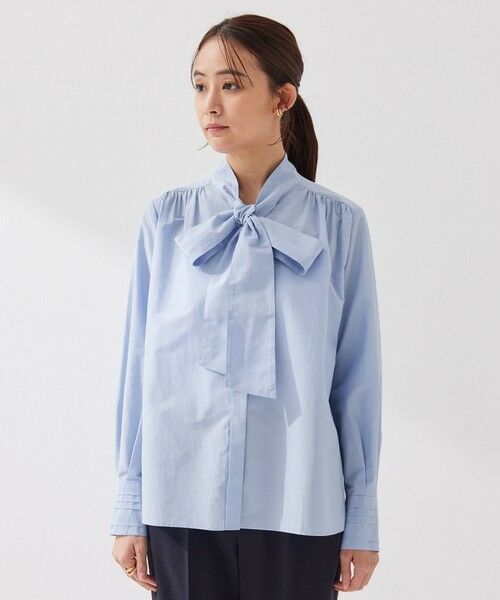 green label relaxing / グリーンレーベル リラクシング シャツ・ブラウス | ［size SHORTあり］ボウタイ ギャザー ブラウス | 詳細17