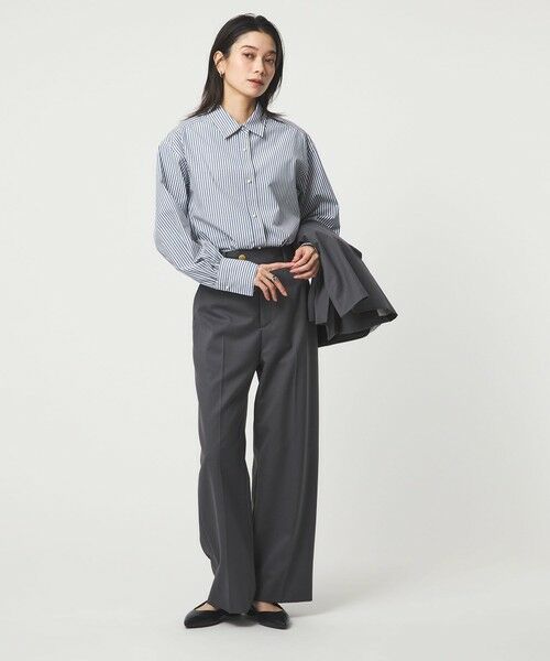 green label relaxing / グリーンレーベル リラクシング シャツ・ブラウス | フェイクパールボタン シャツ | 詳細20