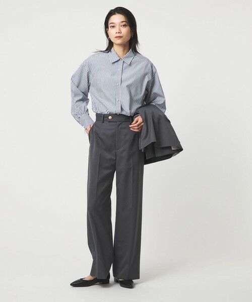 green label relaxing / グリーンレーベル リラクシング シャツ・ブラウス | フェイクパールボタン シャツ | 詳細21