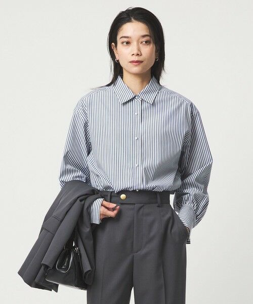 green label relaxing / グリーンレーベル リラクシング シャツ・ブラウス | フェイクパールボタン シャツ | 詳細18