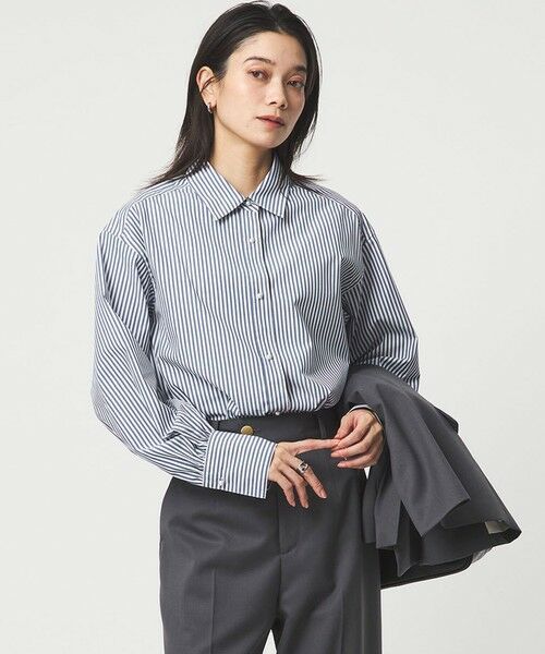 green label relaxing / グリーンレーベル リラクシング シャツ・ブラウス | フェイクパールボタン シャツ（その他1）