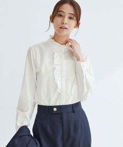 green label relaxing / グリーンレーベル リラクシング シャツ・ブラウス | フリル ディテール ブラウス マシンウォッシャブル UVカット