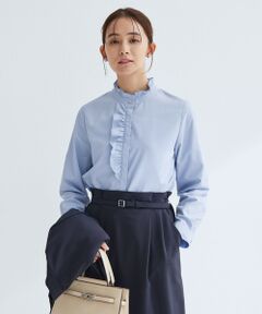 green label relaxing / グリーンレーベル リラクシング シャツ・ブラウス | フリル ディテール ブラウス マシンウォッシャブル UVカット