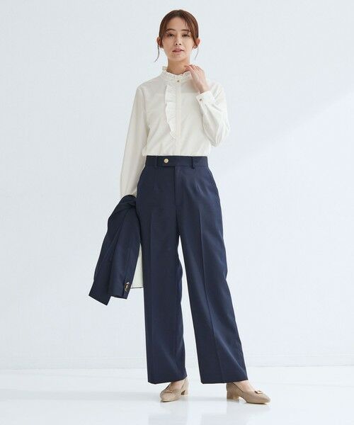 green label relaxing / グリーンレーベル リラクシング シャツ・ブラウス | フリル ディテール ブラウス マシンウォッシャブル UVカット | 詳細7