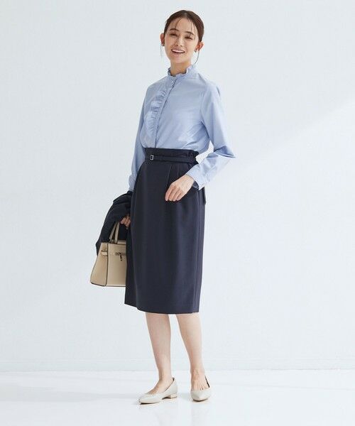 green label relaxing / グリーンレーベル リラクシング シャツ・ブラウス | フリル ディテール ブラウス マシンウォッシャブル UVカット | 詳細14