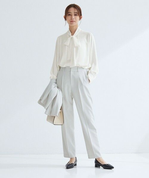 green label relaxing / グリーンレーベル リラクシング シャツ・ブラウス | トロミ ボウタイ ブラウス マシンウォッシャブル | 詳細6