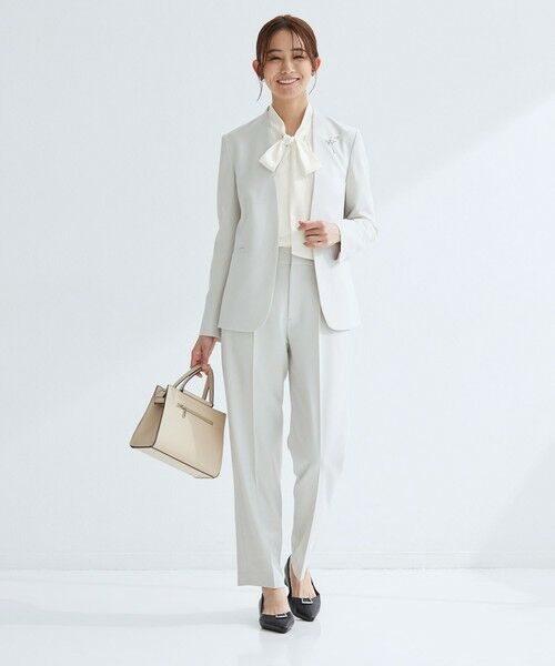 green label relaxing / グリーンレーベル リラクシング シャツ・ブラウス | トロミ ボウタイ ブラウス マシンウォッシャブル | 詳細8