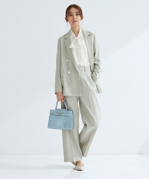 green label relaxing / グリーンレーベル リラクシング シャツ・ブラウス | トロミ ボウタイ ブラウス マシンウォッシャブル | 詳細9