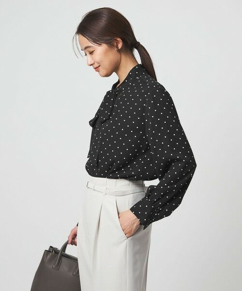 green label relaxing / グリーンレーベル リラクシング シャツ・ブラウス | トロミ ボウタイ ブラウス マシンウォッシャブル | 詳細12