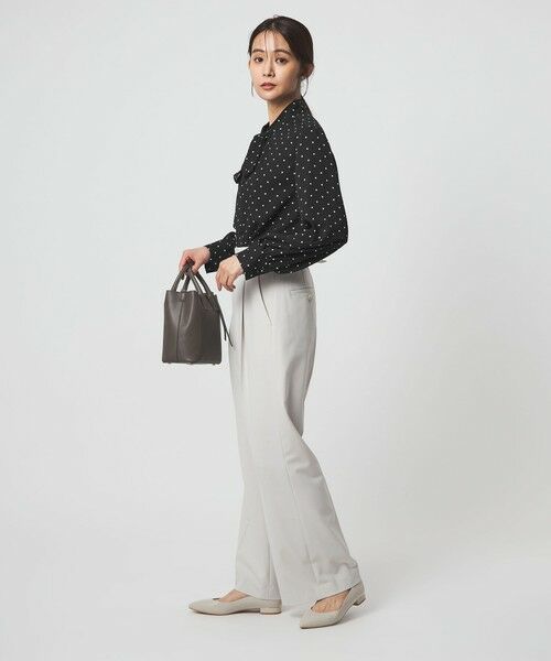 green label relaxing / グリーンレーベル リラクシング シャツ・ブラウス | トロミ ボウタイ ブラウス マシンウォッシャブル | 詳細15