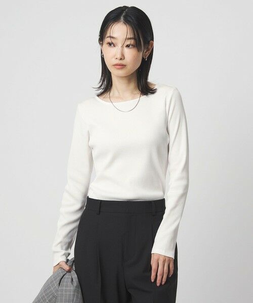 green label relaxing / グリーンレーベル リラクシング カットソー | ブライトリブ ボートネック ロングスリーブ カットソー | 詳細1