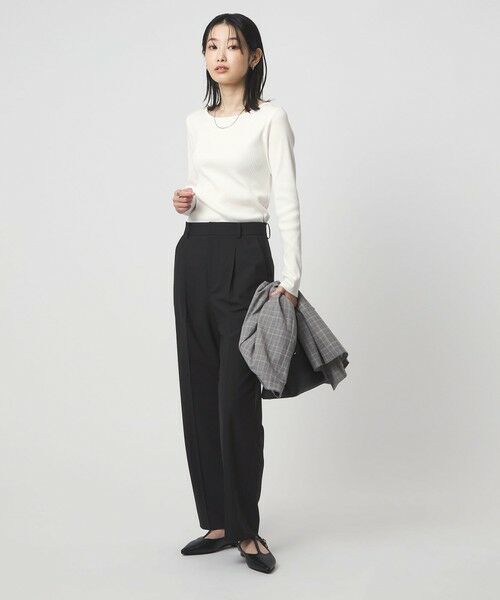 green label relaxing / グリーンレーベル リラクシング カットソー | ブライトリブ ボートネック ロングスリーブ カットソー | 詳細2