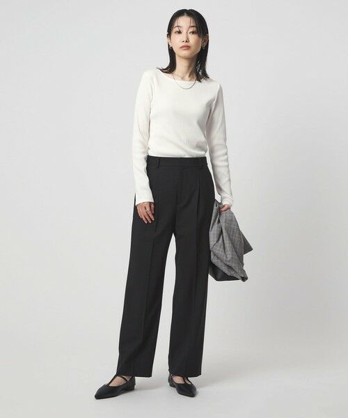 green label relaxing / グリーンレーベル リラクシング カットソー | ブライトリブ ボートネック ロングスリーブ カットソー | 詳細3