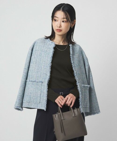 green label relaxing / グリーンレーベル リラクシング カットソー | ブライトリブ ボートネック ロングスリーブ カットソー | 詳細11