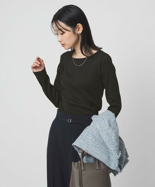 green label relaxing / グリーンレーベル リラクシング カットソー | ブライトリブ ボートネック ロングスリーブ カットソー | 詳細12