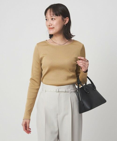 green label relaxing / グリーンレーベル リラクシング カットソー | ブライトリブ ボートネック ロングスリーブ カットソー | 詳細14