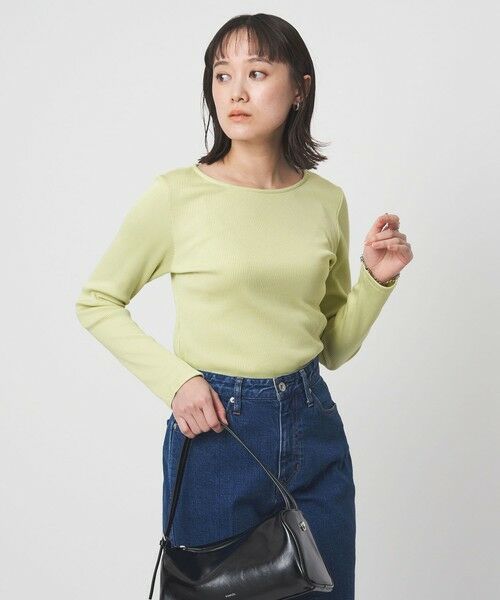 green label relaxing / グリーンレーベル リラクシング カットソー | ブライトリブ ボートネック ロングスリーブ カットソー | 詳細18
