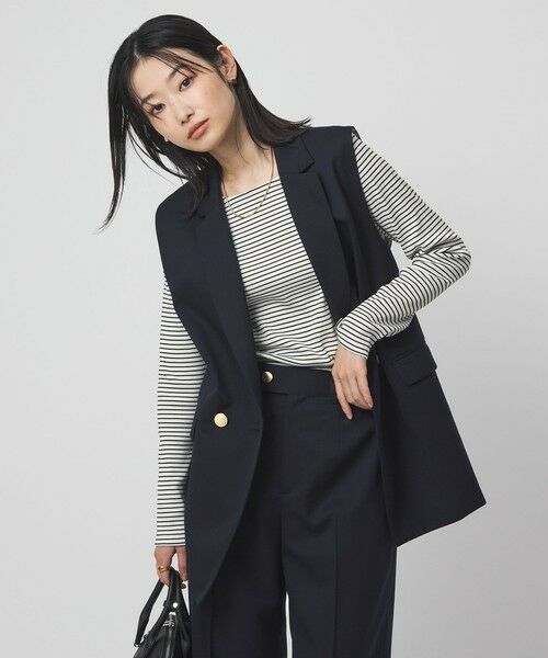 green label relaxing / グリーンレーベル リラクシング カットソー | ブライトリブ ボートネック ロングスリーブ カットソー | 詳細22