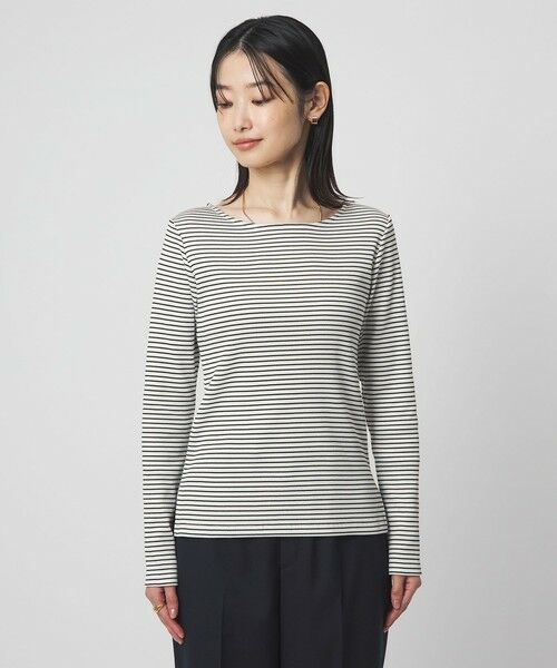 green label relaxing / グリーンレーベル リラクシング カットソー | ブライトリブ ボートネック ロングスリーブ カットソー | 詳細25