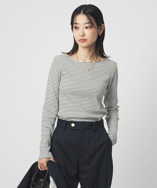 green label relaxing / グリーンレーベル リラクシング カットソー | ブライトリブ ボートネック ロングスリーブ カットソー(その他1)