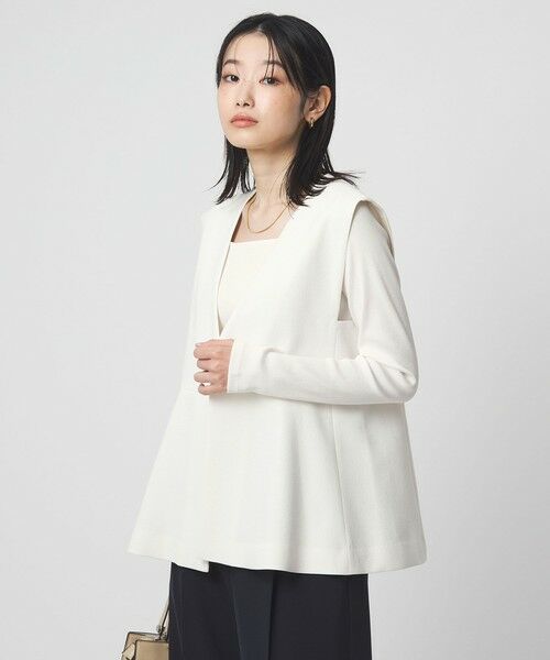 green label relaxing / グリーンレーベル リラクシング カットソー | ブライトリブ スクエアネック ロングスリーブ カットソー | 詳細3