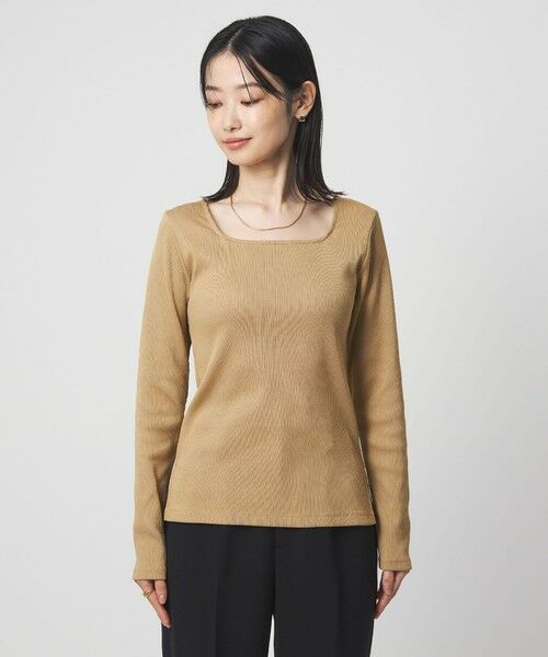 green label relaxing / グリーンレーベル リラクシング カットソー | ブライトリブ スクエアネック ロングスリーブ カットソー | 詳細16