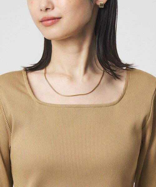 green label relaxing / グリーンレーベル リラクシング カットソー | ブライトリブ スクエアネック ロングスリーブ カットソー | 詳細19