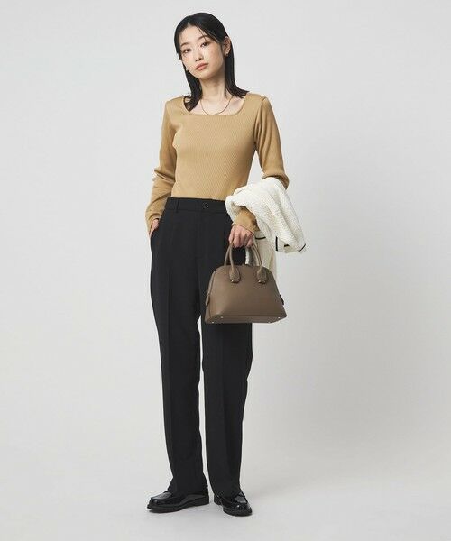 green label relaxing / グリーンレーベル リラクシング カットソー | ブライトリブ スクエアネック ロングスリーブ カットソー | 詳細14