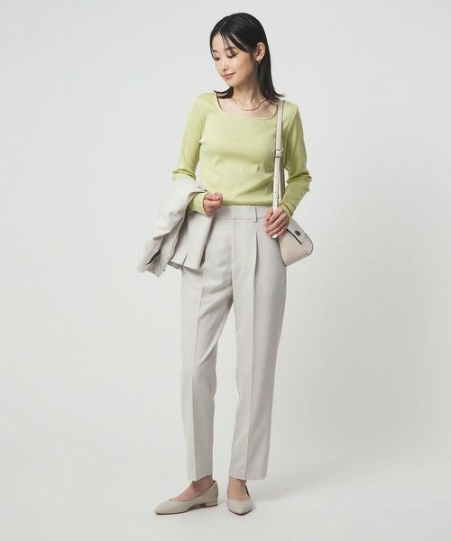 green label relaxing / グリーンレーベル リラクシング カットソー | ブライトリブ スクエアネック ロングスリーブ カットソー | 詳細24