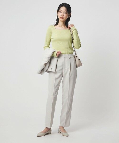 green label relaxing / グリーンレーベル リラクシング カットソー | ブライトリブ スクエアネック ロングスリーブ カットソー | 詳細25