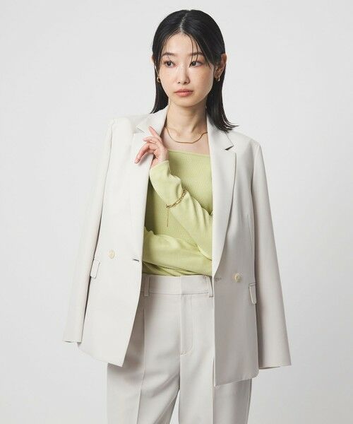 green label relaxing / グリーンレーベル リラクシング カットソー | ブライトリブ スクエアネック ロングスリーブ カットソー | 詳細26