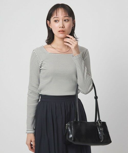 green label relaxing / グリーンレーベル リラクシング カットソー | ブライトリブ スクエアネック ロングスリーブ カットソー | 詳細28