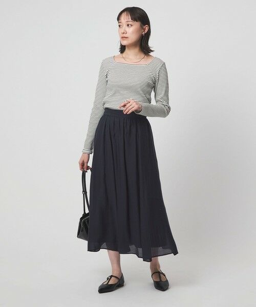 green label relaxing / グリーンレーベル リラクシング カットソー | ブライトリブ スクエアネック ロングスリーブ カットソー | 詳細29