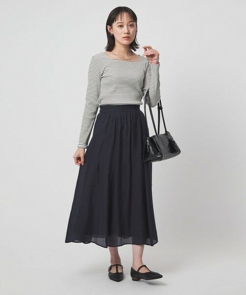 green label relaxing / グリーンレーベル リラクシング カットソー | ブライトリブ スクエアネック ロングスリーブ カットソー | 詳細30